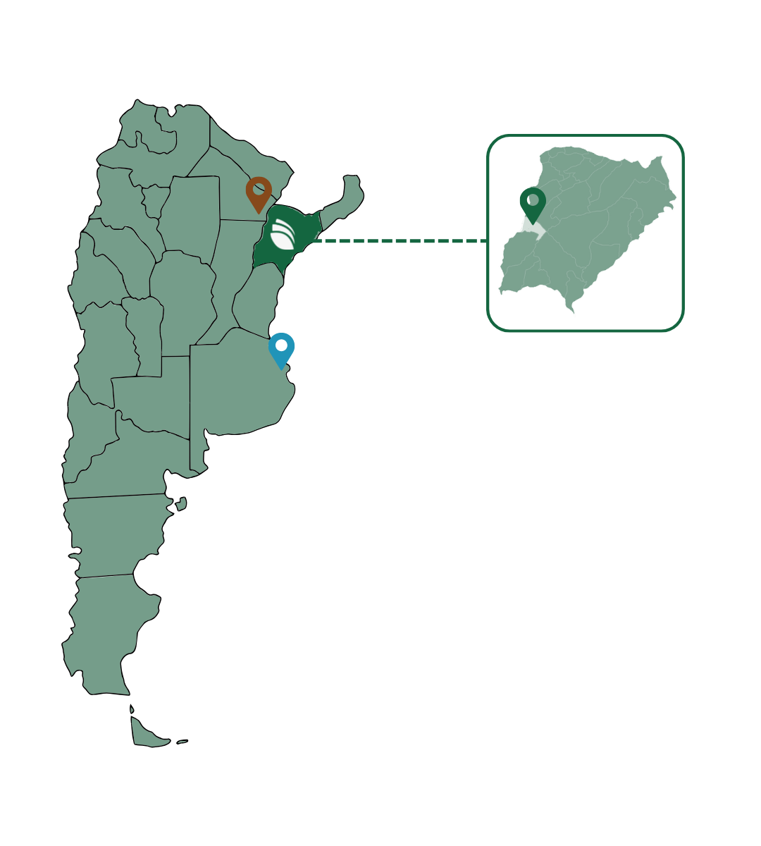 Mapa de ubicación — Nogales del Paraná